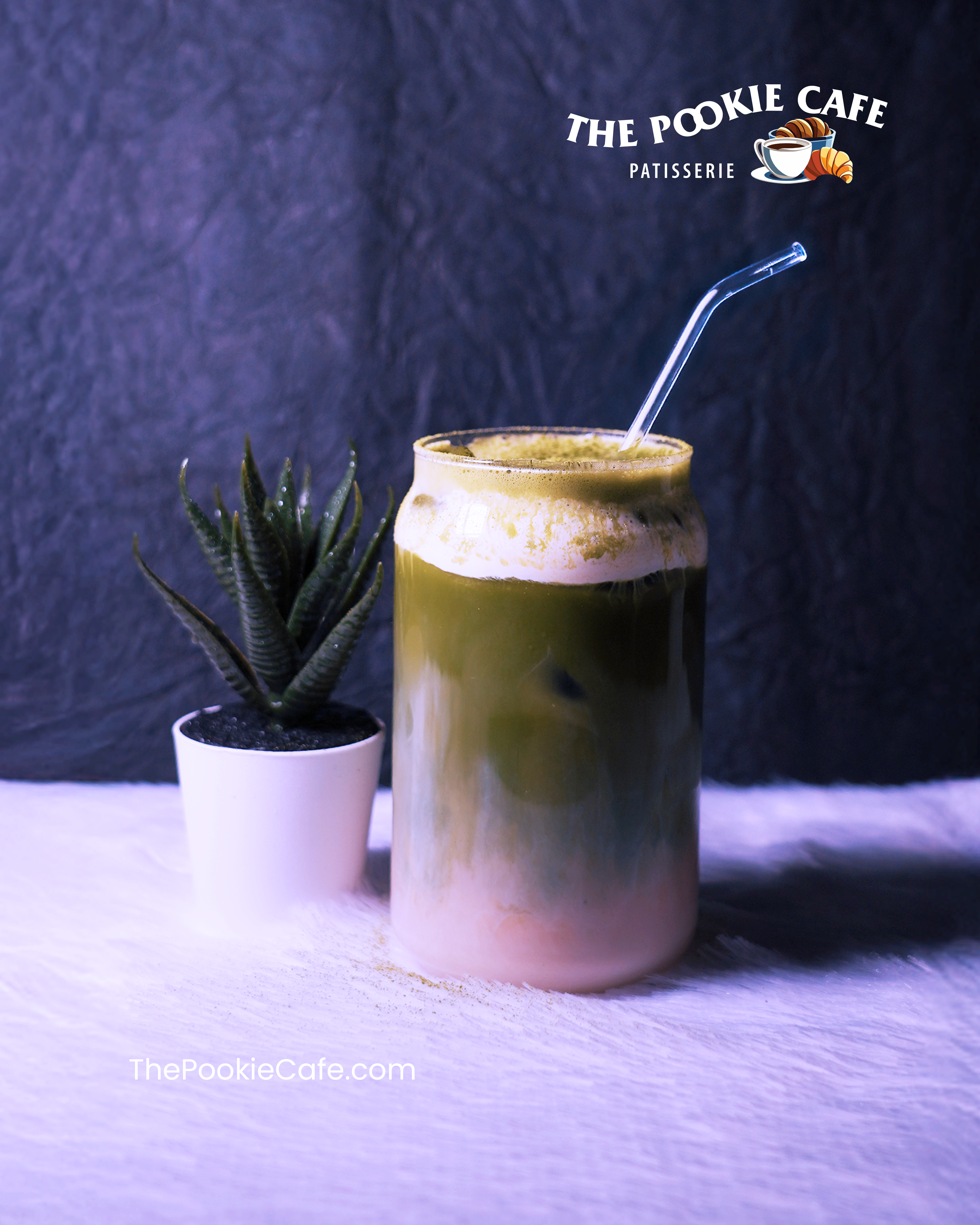 Iced Earl Grey Matcha Latte